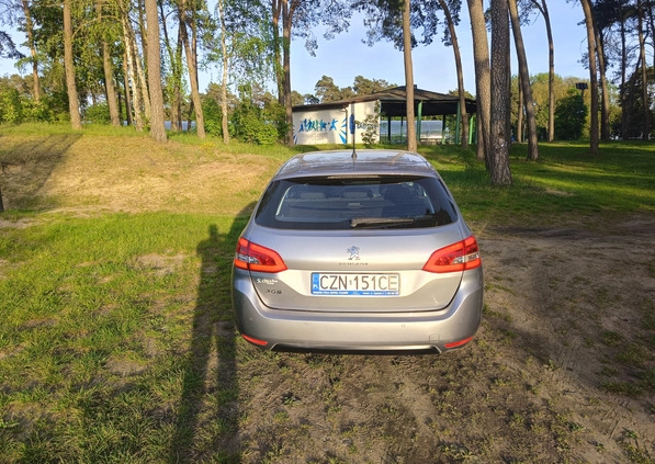 Peugeot 308 cena 42999 przebieg: 144000, rok produkcji 2018 z Łabiszyn małe 172